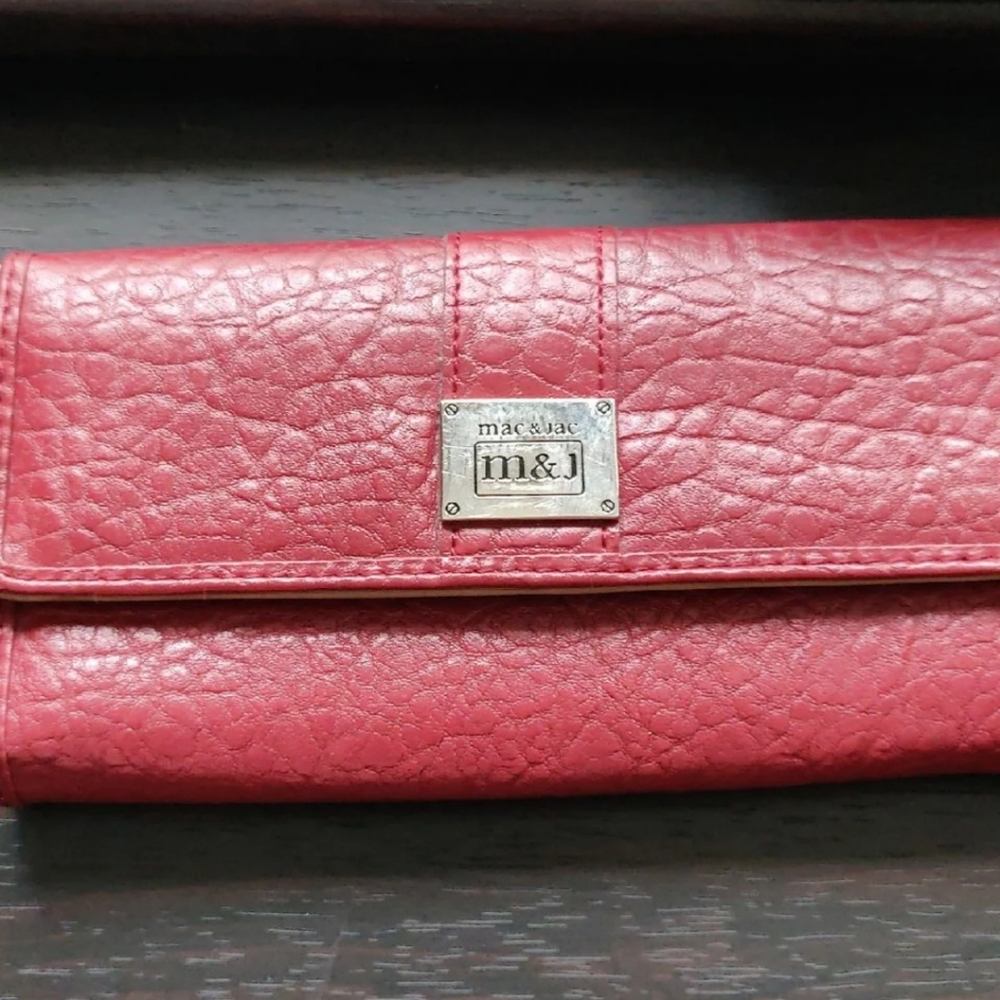 Dark red clutch
